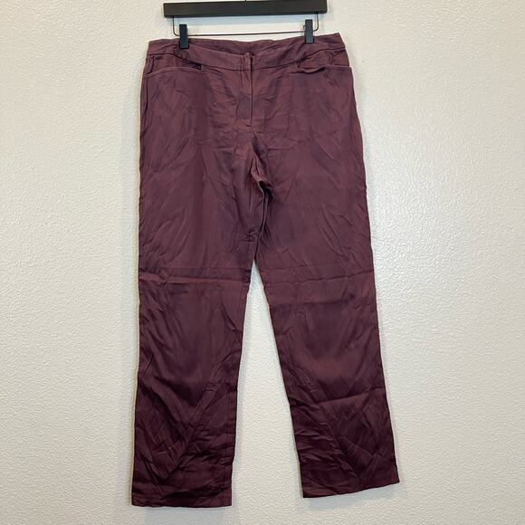 Eileen Fisher | Pants & Jumpsuits | Eileen Fisher Raisin Purple Ribbed ...